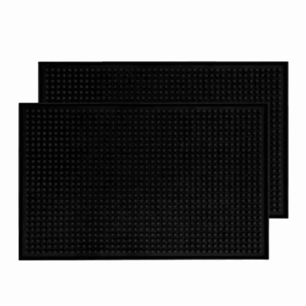 2pcs Heat Resistant Dish Drying Mat PVC Heat Insulation Pad Professional Draining Placemat Bar
