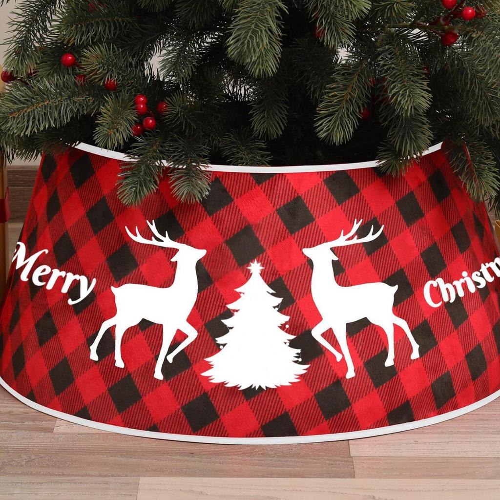 Christmas Tree Skirt Christmas Tree Bottom Skirt Decoration Feet Covering Home Party Soft Xmas Trees Cover
