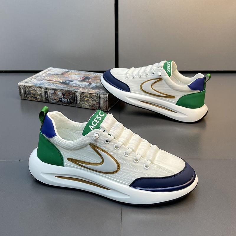 Summer Men's Shoes Comfortable and Lightweight Little White Shoes Men's Platform Sports Fashion Trend Breathable Casual Shoes