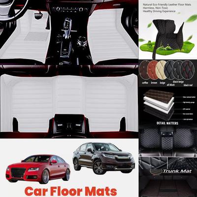 5D Leather Waterproof Custom Car Floor Mats For Toyota Highlander Kluger Auto Carpets Foot Coche Accessorie Liners