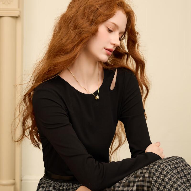 

Sancai 2025 Winter Faux Two-Piece Plaid A-Line Dress L 165/88A