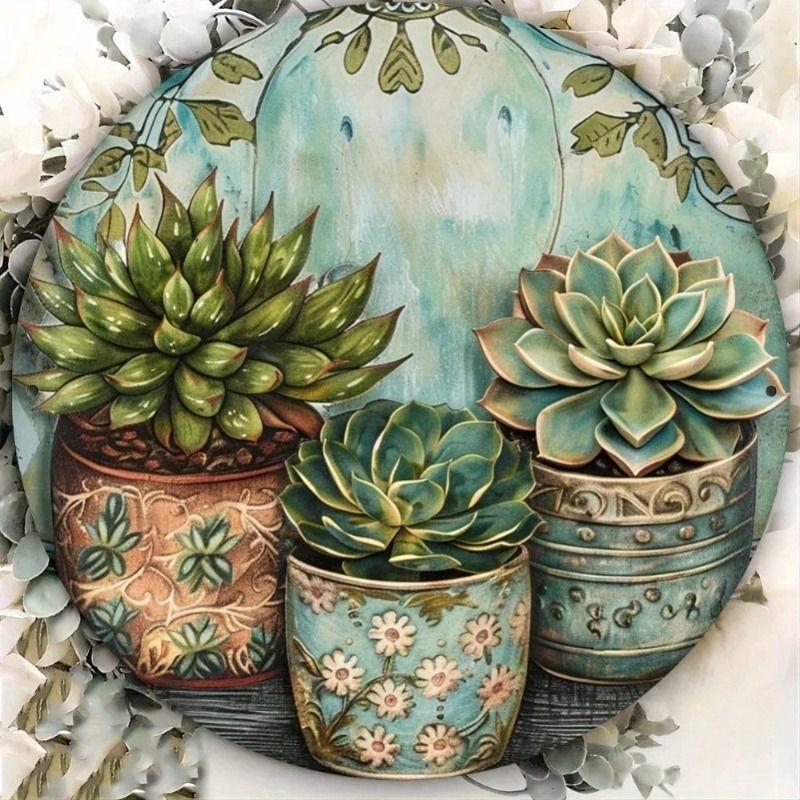 Vintage Tin Painting Gift for Friends Wall Decor