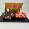 Yakushigama Dolls for the Girls' Festival, Kinsai Imperial Prince and Princess Seated Doll (Hanamai, Small) 2413