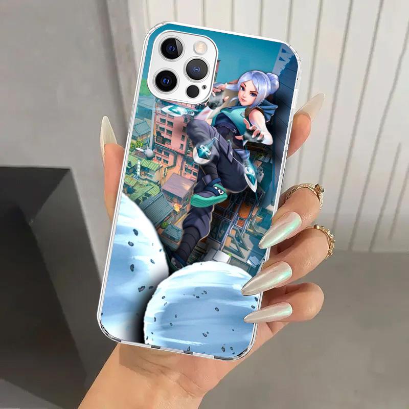 Valorant Jett Handyhülle für iPhone 17 Air 16 15 Plus 14 13 Mini 12 11 Pro Max 16E 7 8 SE 2020 Weiche Funda Druckschale 16 15 14 1