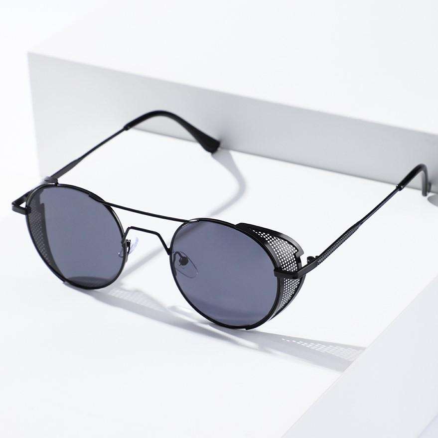 Vintage Gothic Steampunk Style Metal Frame Sunglasses Men Women luxury Brand Designer Round Shields Sun Glasses Gafas de Sol
