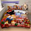 3Pcs Christmas Adventure Puppies Bedding Set Quilt Cover Pillowcase Home Christmas Halloween Gift 1 Duvet Cover 2 Pillowcase S1387