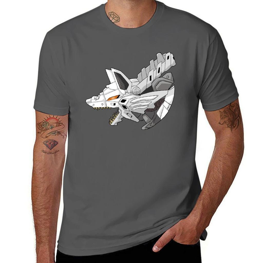 Zoids Konig Wolf Sticker TShirt Big Size Crew Neck TShirt