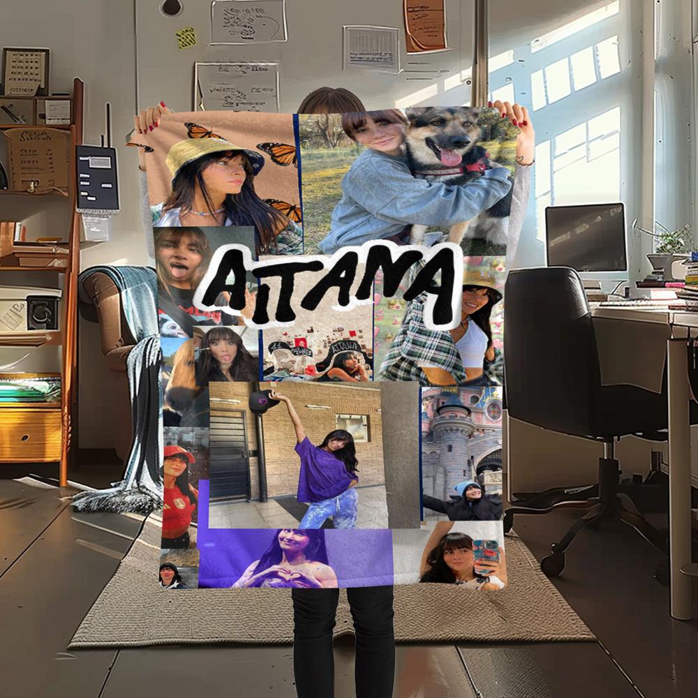 1PC Aitana Patterned Flannel Blanket Suitable For All Seasons for Home Decor Warmth and Comfort Gifts Holiday Present