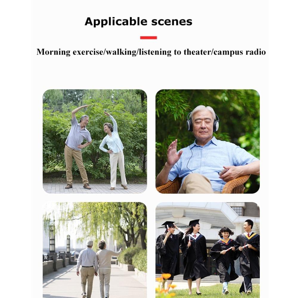 AM/FM Pocket Radio Receiver LED Flashlight TF Card Music Player Mini Bluetooth Speaker Outdoor