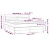 3126895 vidaXL Lit à sommier tapissier avec matelas Noir 160x200 cm Tissu