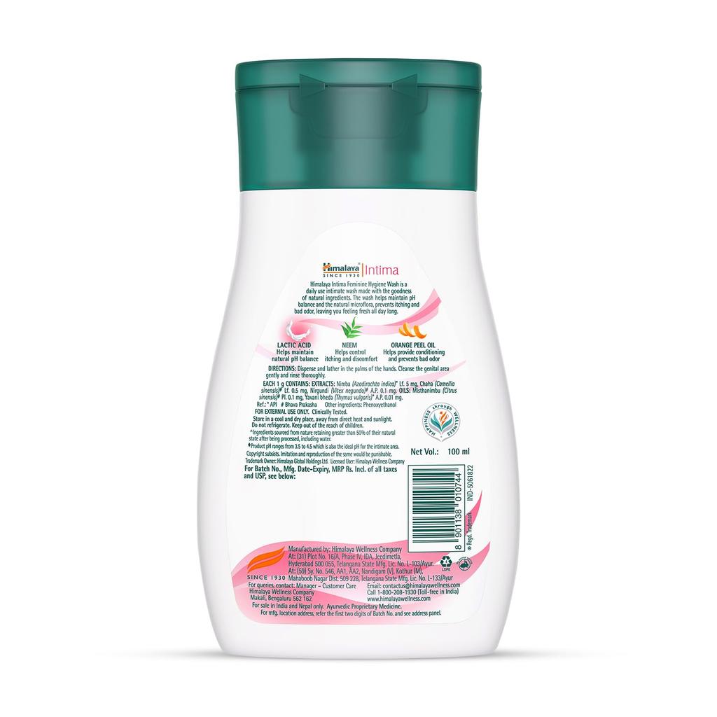 Himalaya Intima Intimwaschlotion 100 ml Tägliche Intimpflege Gleicht den pH-Wert aus Lindert Juckreiz Irritationen Für Frische und Komfort