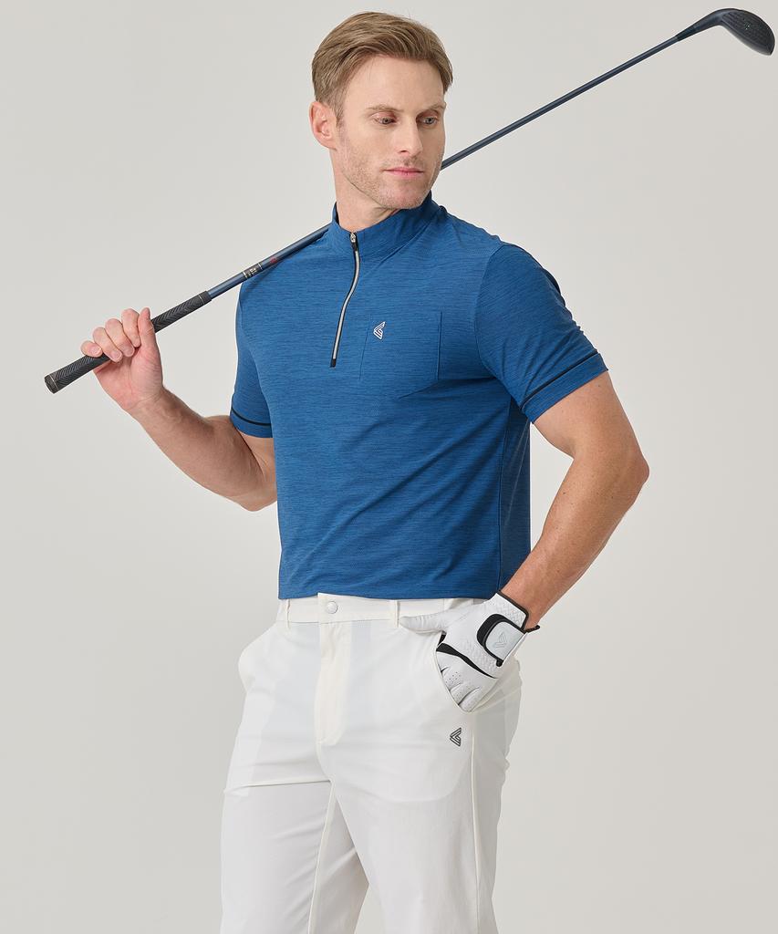 BILTMORE Men'S Golf Cation Jacquard Short Sleeve T-Shirt