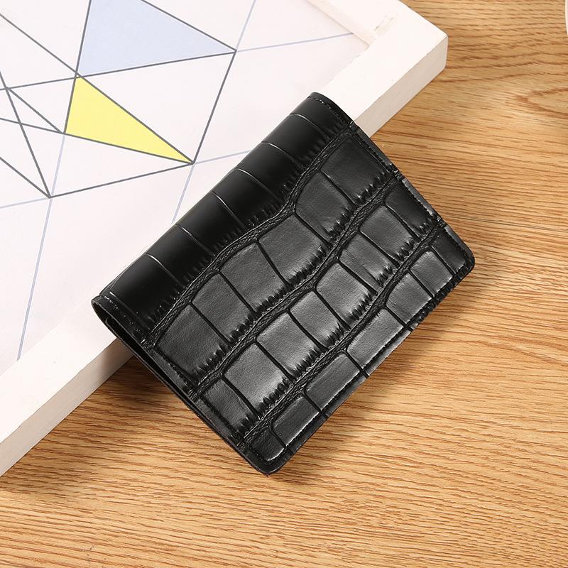 Krátká dámská peněženka z umělé kůže s držákem na více karet, mincovkou, přenosná, jednobarevná, mini peněženka