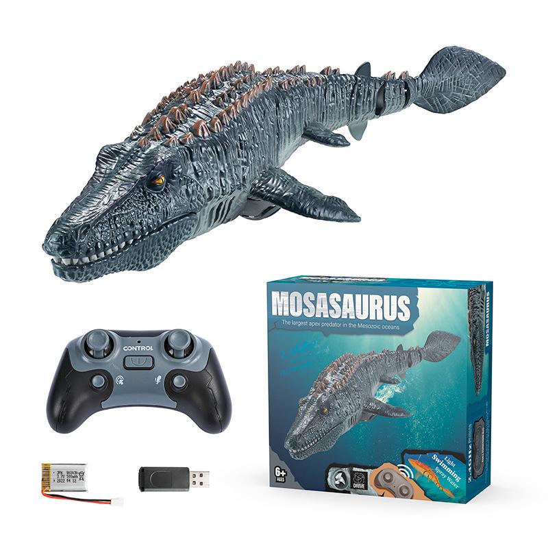

Детская электрическая игрушка-динозавр на радиоуправлении Single power серый