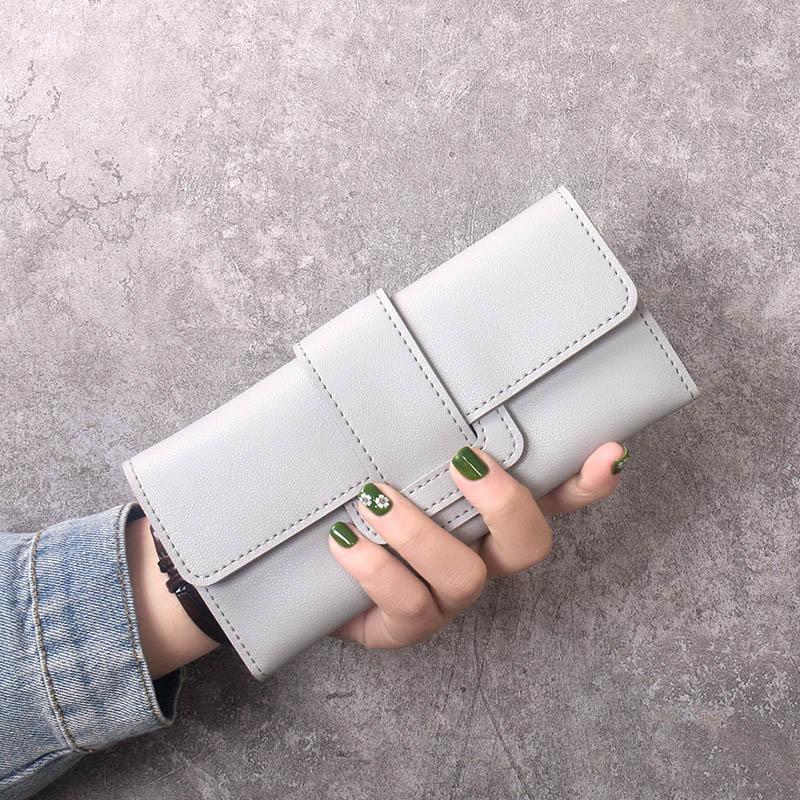 ladies' long purse clutch multi-functional PU purse Korean version of simple fashion wallet