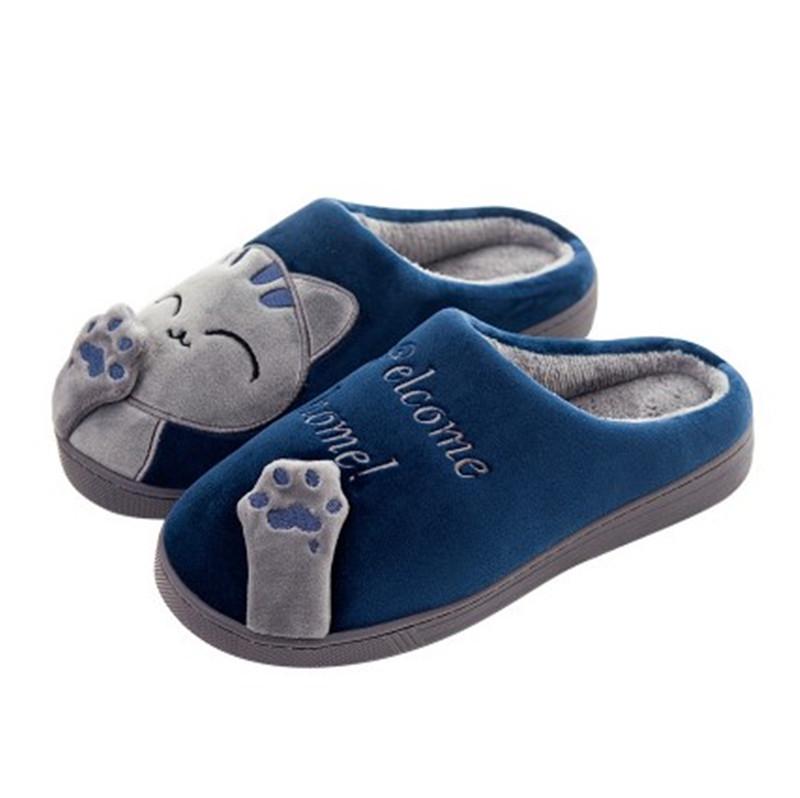Women's Cozy Winter Cotton Slippers - Cute, Indoor, Heel-Covering, Plus Velvet, Soft Sole