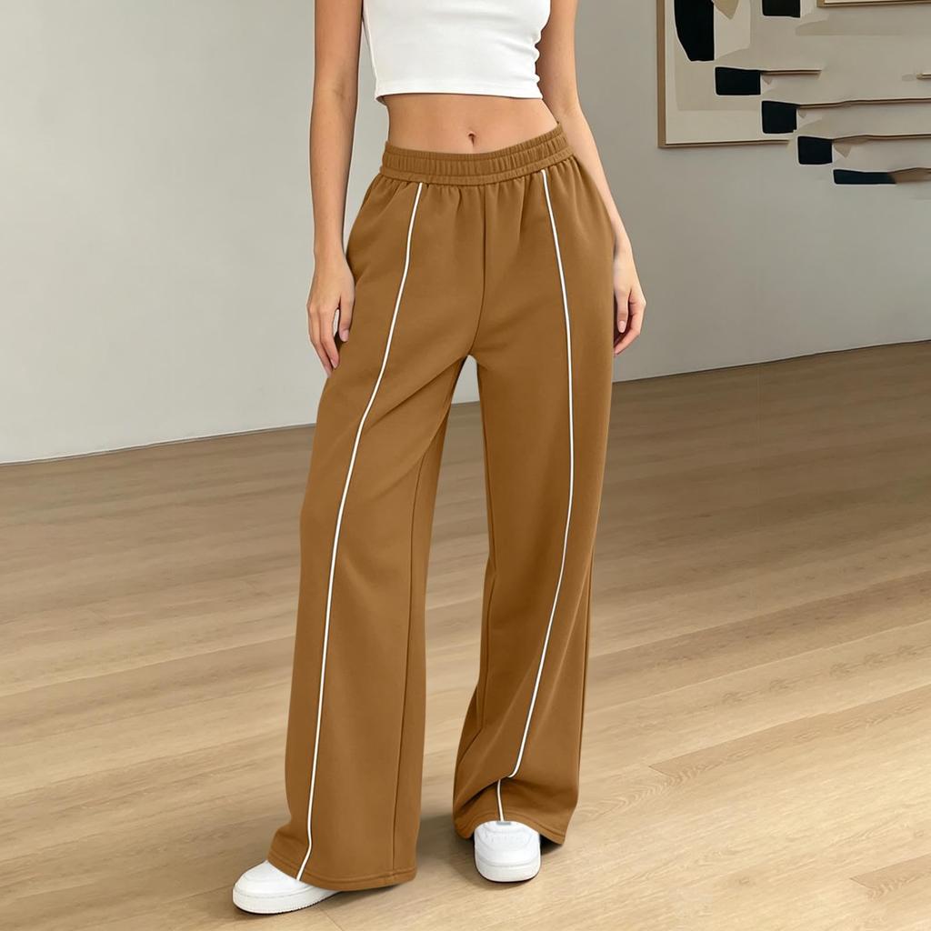 Women's Casual Color Wide Leg Pants for Everyday Wear