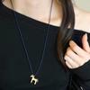Creative Horse Necklace Long Horse Necklace for Women Jewelry Accessories Cute Sweater Chain Colorful Horse Pendant Necklace