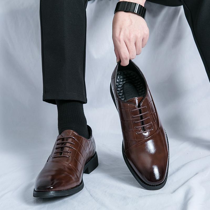 Oversized business men's leather shoes for Men Lace Up Oxfords for Male Wedding Party Office Business Casual Shoe Men 38-46