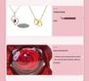 Valentine's Day Rotating Jewelry Gift Box with Necklace & Rose Flower
