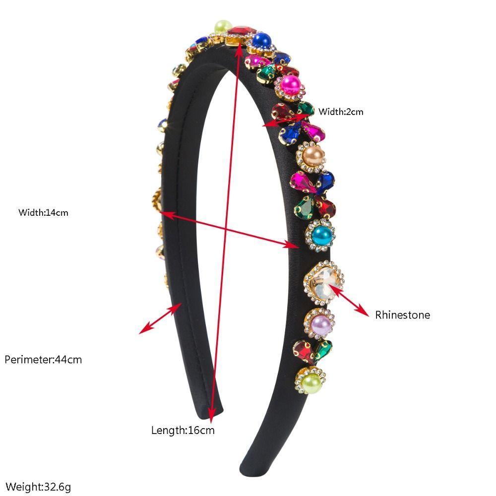 Modisches barockes Strass-Stirnband Glänzende verstellbare Haaraccessoires Koreanisches Kopfschmuck Modenschauen
