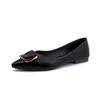 Single shoes 2025 spring women's professional style pointed women's shoes soft sole not tired feet versatile work shoes square buckle black shoes