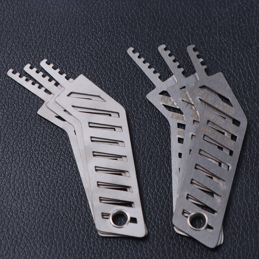 3Pcs/Set Multifunctiona Comb Lock Picks Stainless Steel Comb Lock Picking Kit  Outdoor
