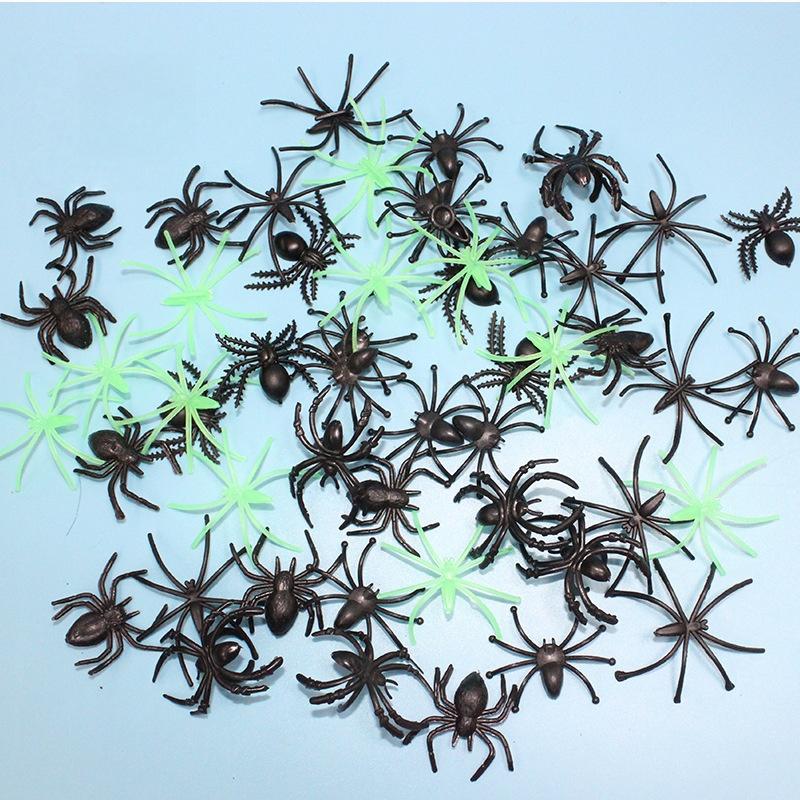 10pcs Spider Web Cotton Accessories Ring Glow-in-the-Dark SpiderspiderBar Haunted House Secret Room Venue Decoration Props for F