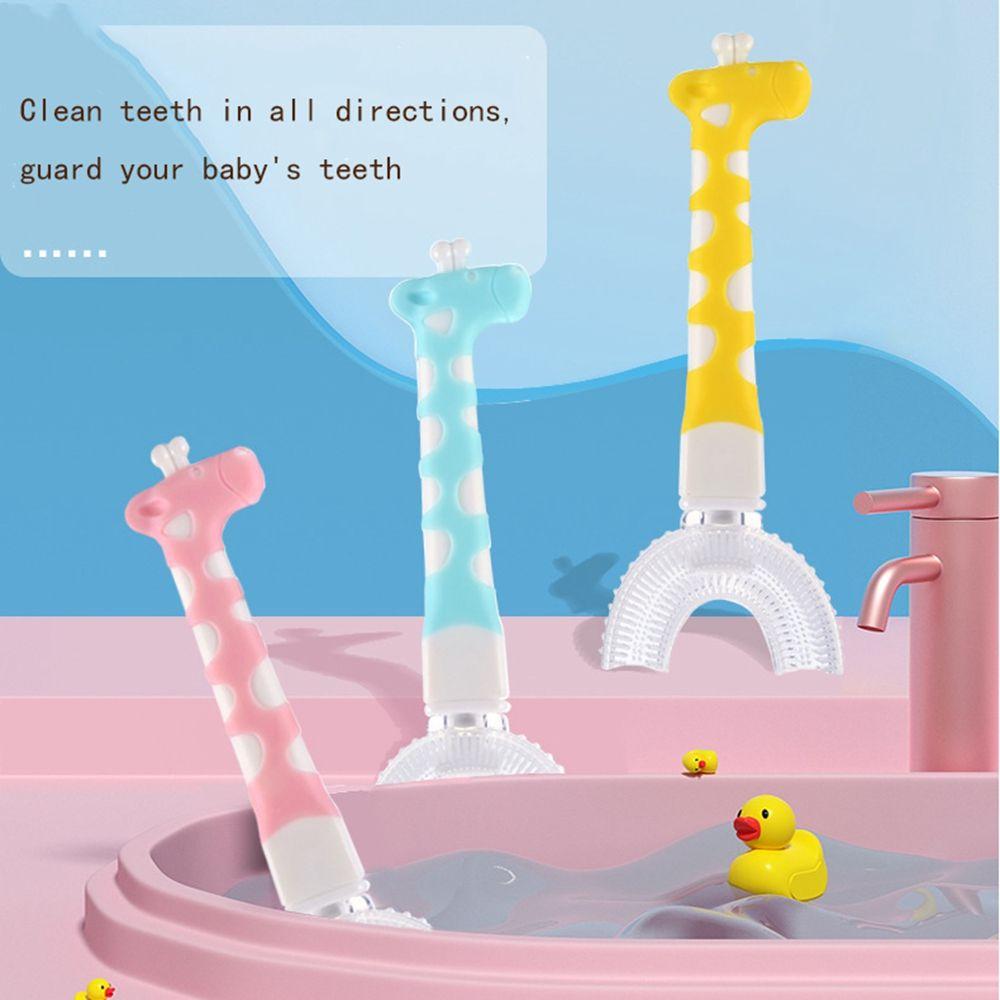 

Toddler Soft Brush Silicone Kids Toothbrushes Teeth Cleaning Brushes Oral Care U-Shape Toothbrushes