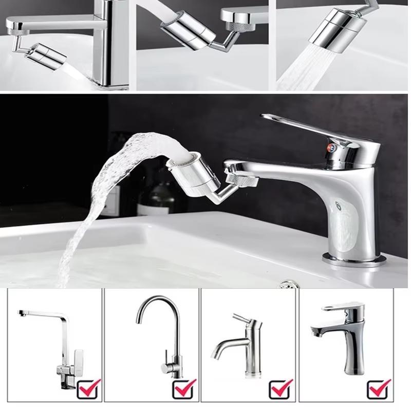 720 Degree Universal Faucet Washbasin Faucet Extension Adapter Aerator Splash Proof Rotating Water Saving ABS Plastic Faucet