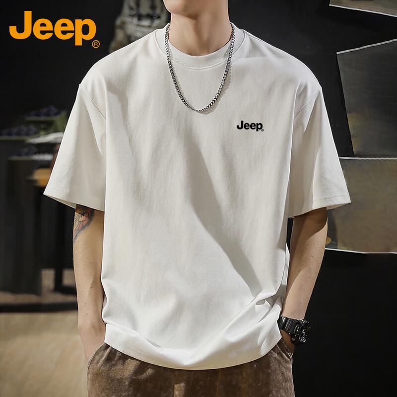Jeep Men s Short Sleeve Pure Cotton Round Neck T-Shirt L