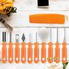 Pumpkin Scoops And Scrapers Halloween Carving Tools Kit Stainless Steel Blades Anti-slip Fruit Vegetable Set