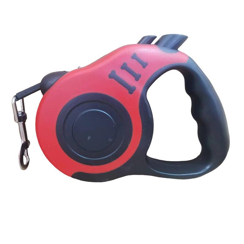 Color Block Bone Retractable Dog Leash: Portable, Frosted, and Automatic