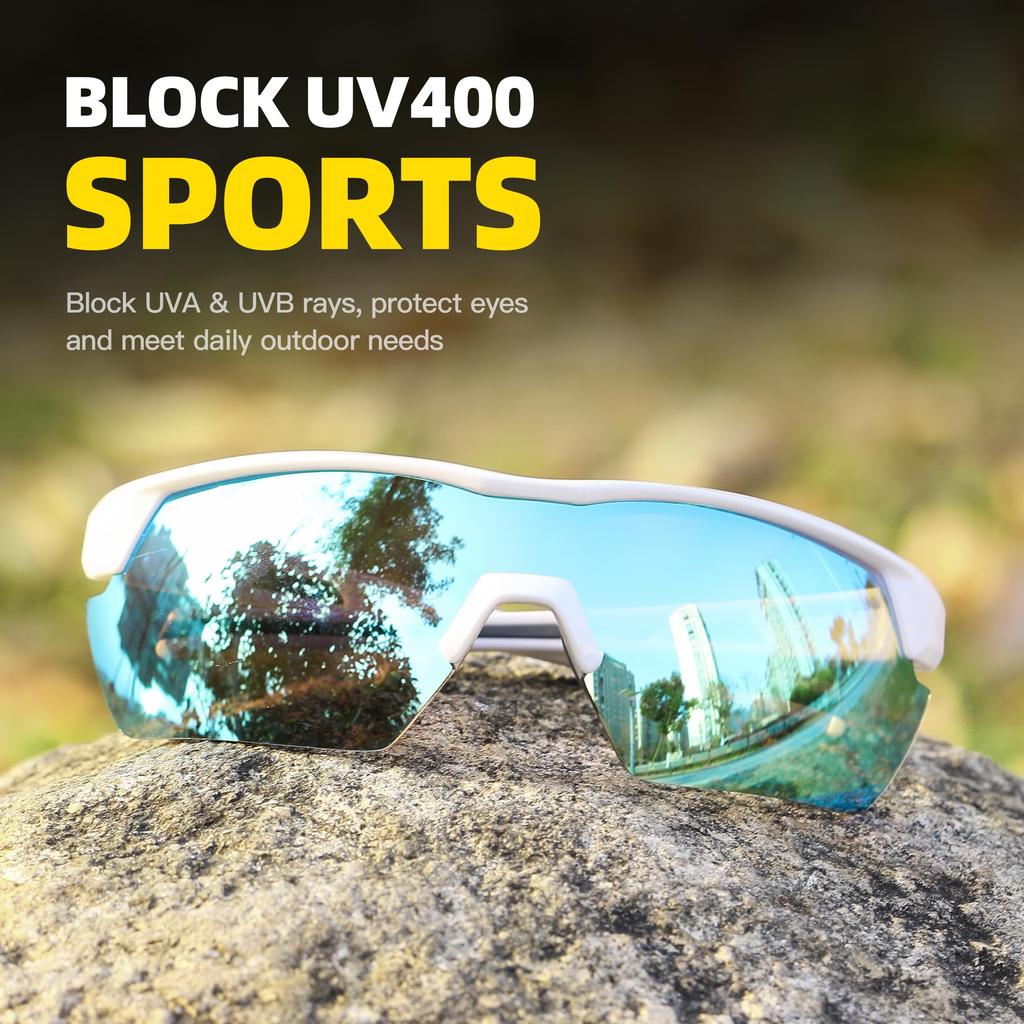 Baseball Sports Cycling Sunglasses for Boys and Girls [SINSPORT Eyewear] Kids' Sunglasses, Lightweight, UV400,