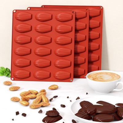 18 dutin Mini potravinářská silikonová forma na madeleines, forma na sušenky, DIY forma na pečení mušlí, kuchyňské doplňky na pečení