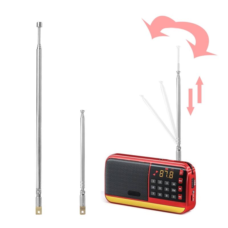 Telescopic Antenna for Electronic Radio TV Signal 4/5 Sections Radio Remote Control Audio Antenna Aerial Connector