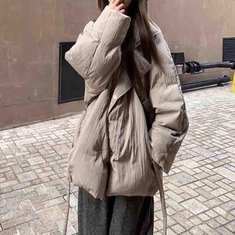 

Women s Light Gray Thickened Down Jacket - 90% White Duck Down, Winter 2024 Large