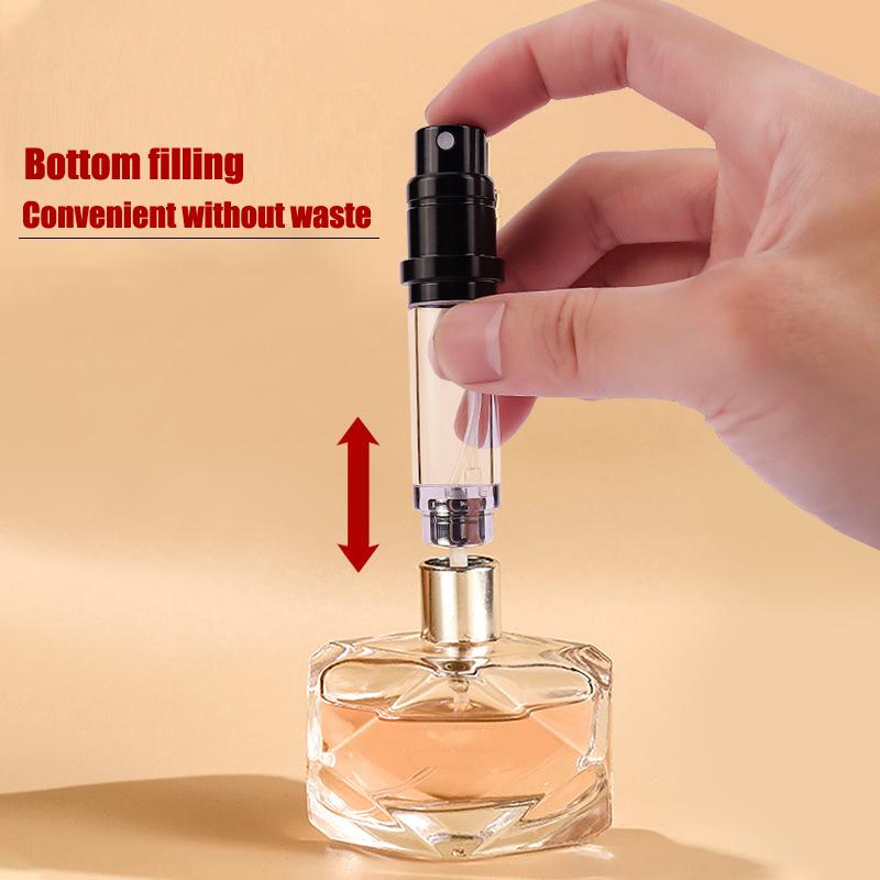 5ml Mini Parfüm-Sprühspenderflaschen mit Bodenfüllung, kosmetischer, nachfüllbarer Sprühzerstäuber, tragbarer Flüssigkeitsbehälter