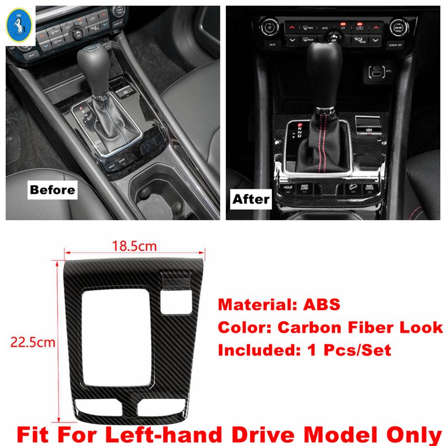 For Jeep Compass - Carbon Fiber Interior Gear Box / Engine Push / Glass Lift Button / Air AC Control Panel Cover Trim