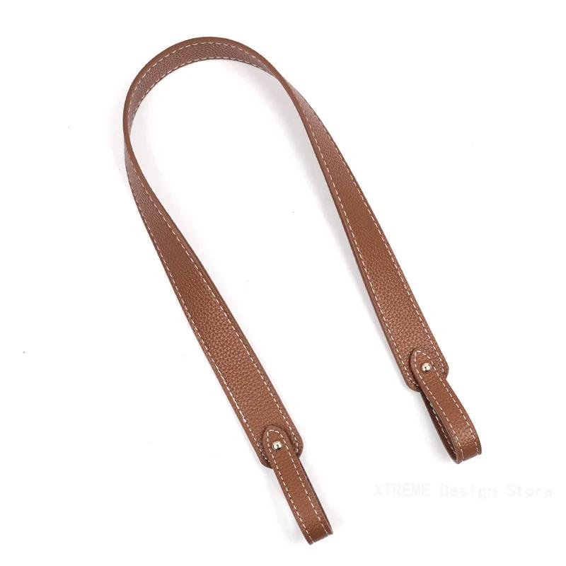 

66cm Detachable Bag Handle Replacement Bag Strap Luxury Women Soft Leather Shoulder Strap Bag Accessories Lychee Pattern Strap 66cm коричневый