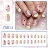 24-Piece Fresh Spring Floral Oval Nails - Medium Length False Fingernails