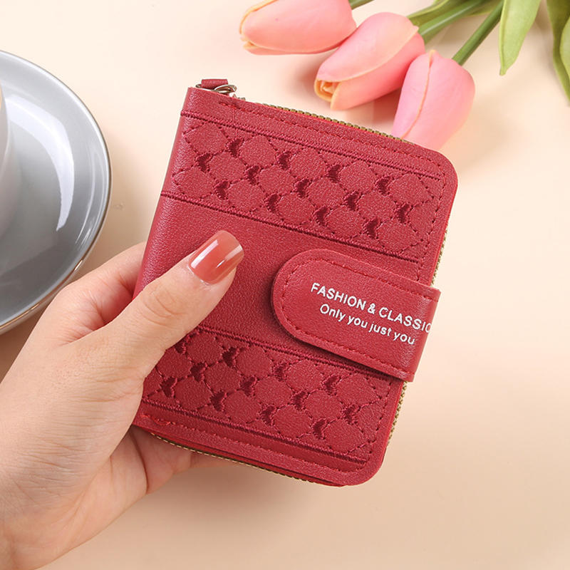 Women's Wallet Short Zipper Large Capacity Zero Wallet Versatile Handbag Card Holder