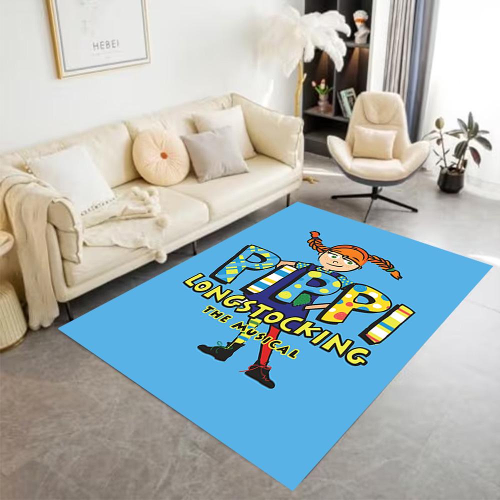 Pippi Adventures Floor Rug Office Rug Design for Game Room Balcony Playrooms Decorate room Anti-slip Rug Anime Office Decor Spiritual Gift