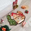 Christmas Gingerbread Man Door Mat Entrance Non Slip Floor Mat Gingerbread House Printed Carpet Home Decoration