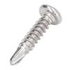 100Pcs Self Drilling Screw Stainless Steel Round Head M4.2x19 Fastener Accessory Set Kit