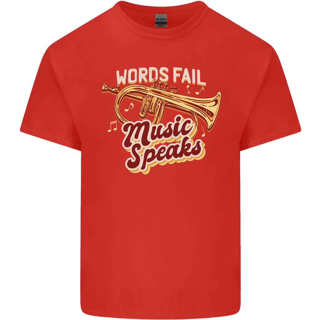 Flugelhorn Music Speaks Where Words Fail Unisexs Light Cotton TShirt