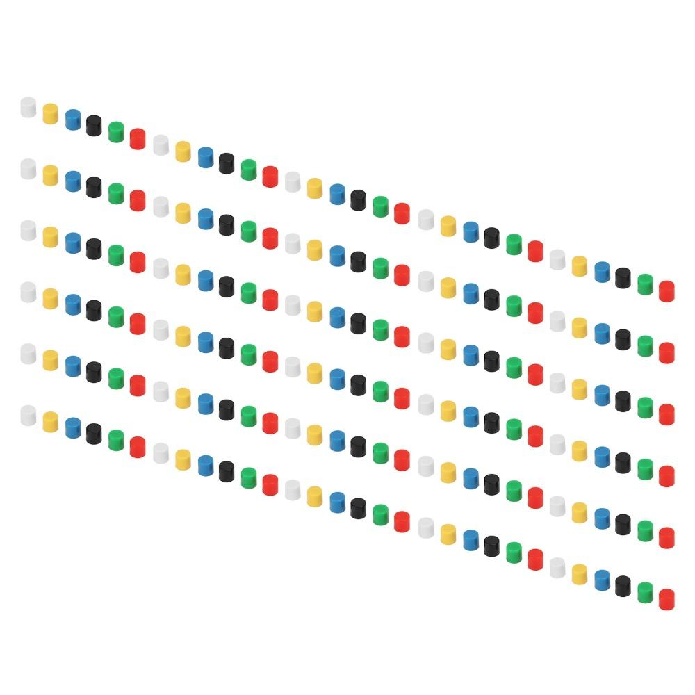 180PCS Round Shape Breadboard Push Button Cover Push Button Cover Set  Electronic Prototyping