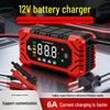 12V 6A Lead-Acid Battery Charger & Tester for Motorcycle, Car, Small Truck