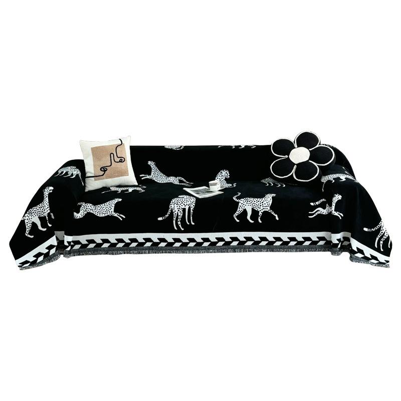 Sofa cover cloth cover French retro high-end feeling universal in all seasons, anti-cat scratch sofa towel, cream wind sofa cover