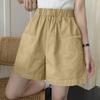 2026 Women's Summer Cotton Wide-Leg Cargo Shorts - Casual, Loose, Versatile Sports Pants